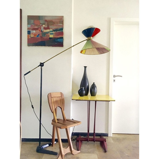 Image 1 of Vintage airfield folded steel side table, France 1940