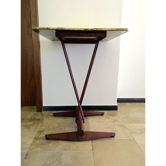Image 1 of Vintage airfield folded steel side table, France 1940