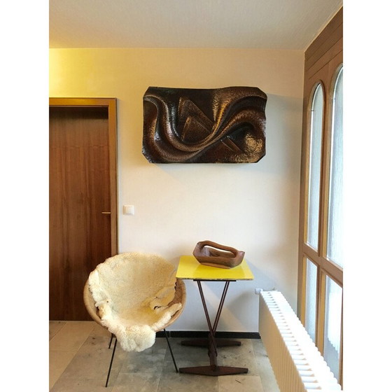 Image 1 of Vintage airfield folded steel side table, France 1940