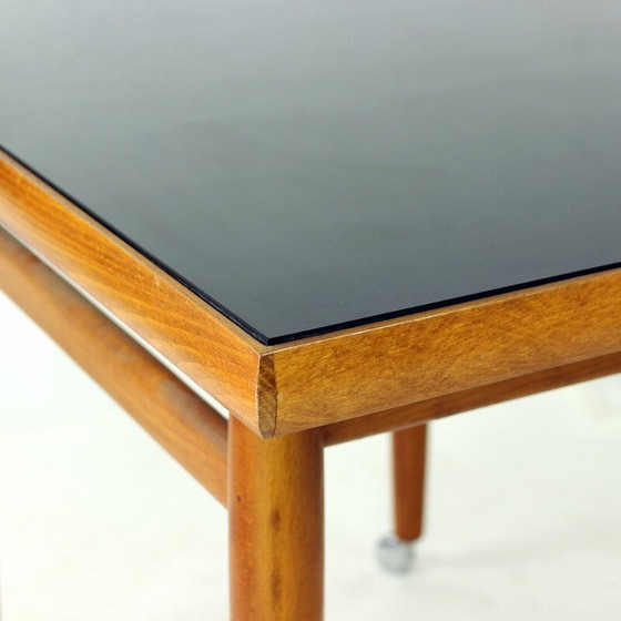 Image 1 of Vintage oak side table, Czechoslovakia 1970