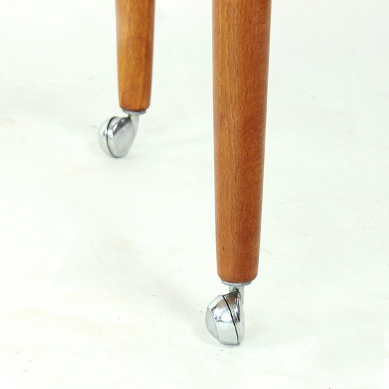 Image 1 of Vintage oak side table, Czechoslovakia 1970