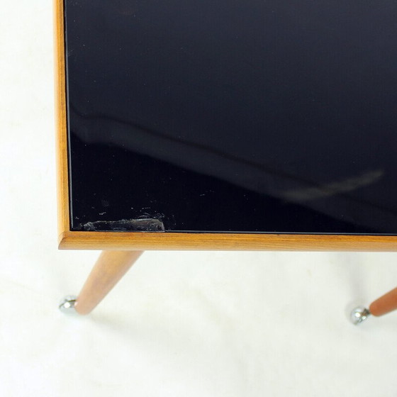 Image 1 of Vintage oak side table, Czechoslovakia 1970