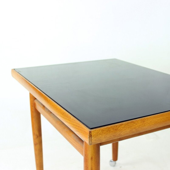 Image 1 of Vintage oak side table, Czechoslovakia 1970