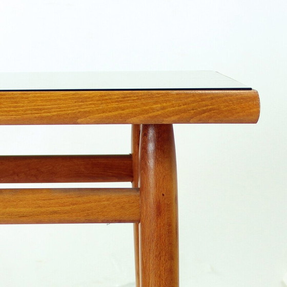 Image 1 of Vintage oak side table, Czechoslovakia 1970
