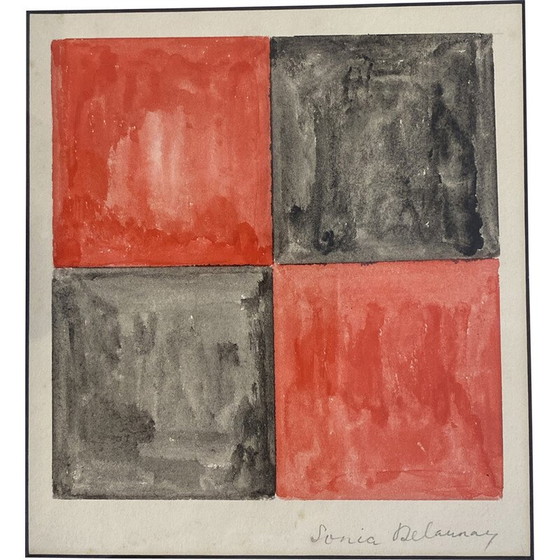 Image 1 of Vintage painting by Sonia Delaunay, 1971