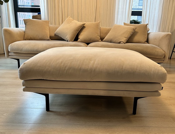 Image 1 of 2X Bolia Lomi 3 Sitter Sofa And Hocker With Cushions