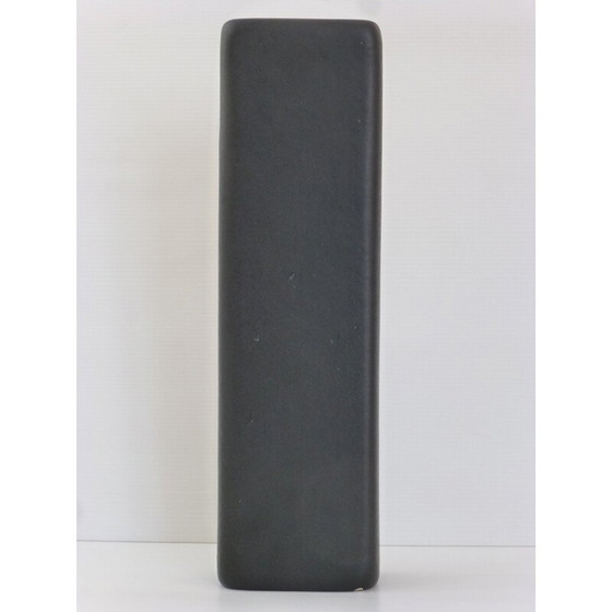 Image 1 of Vintage black ceramic vase by Denise Orlando, 1950