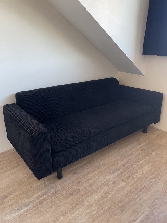 Image 1 of Gelderland Black 3-Seater Sofa