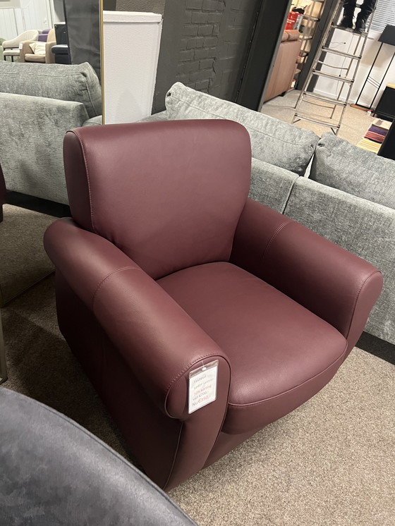 Image 1 of For Sale Elegant Purple Leather Chair