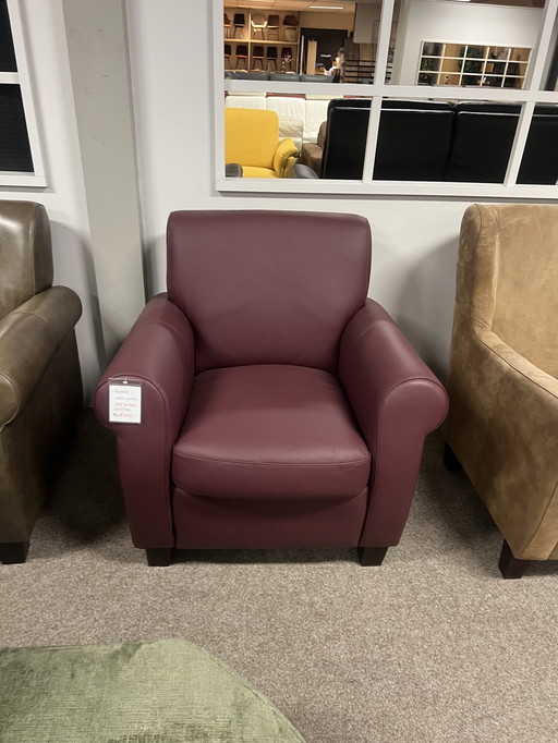 For Sale Elegant Purple Leather Chair