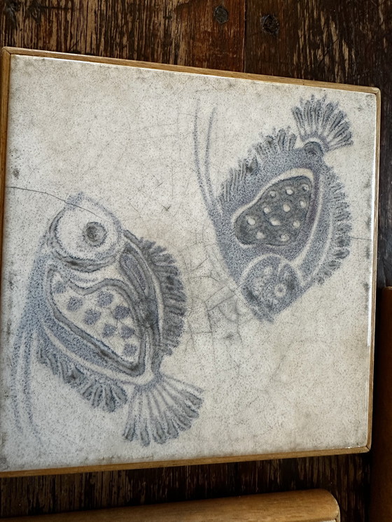 Image 1 of Vintage Sphinx Tile Coasters Tiles Fish