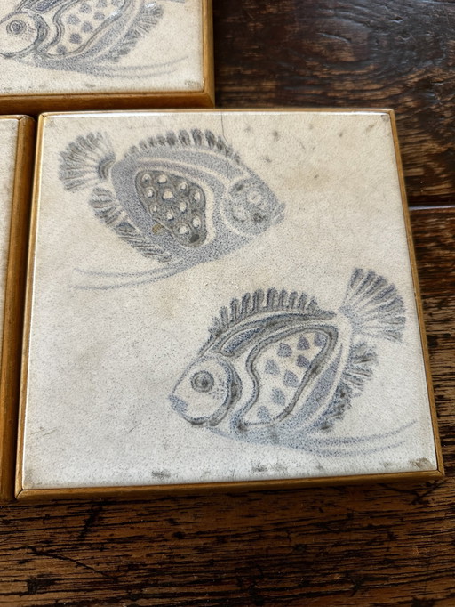 Vintage Sphinx Tile Coasters Tiles Fish