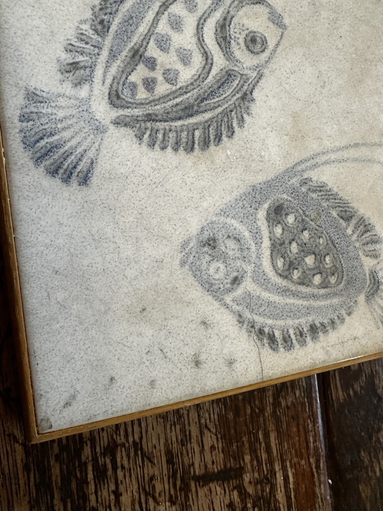 Image 1 of Vintage Sphinx Tile Coasters Tiles Fish