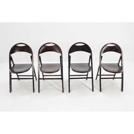 Image 1 of Set vintage di 4 sedie pieghevoli "B751" Bauhaus di Thonet - anni '30