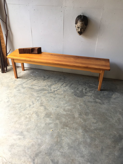 Midcentury Pine Bench