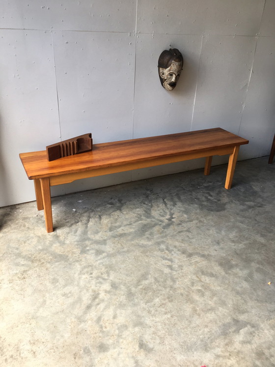 Image 1 of Midcentury Pine Bench