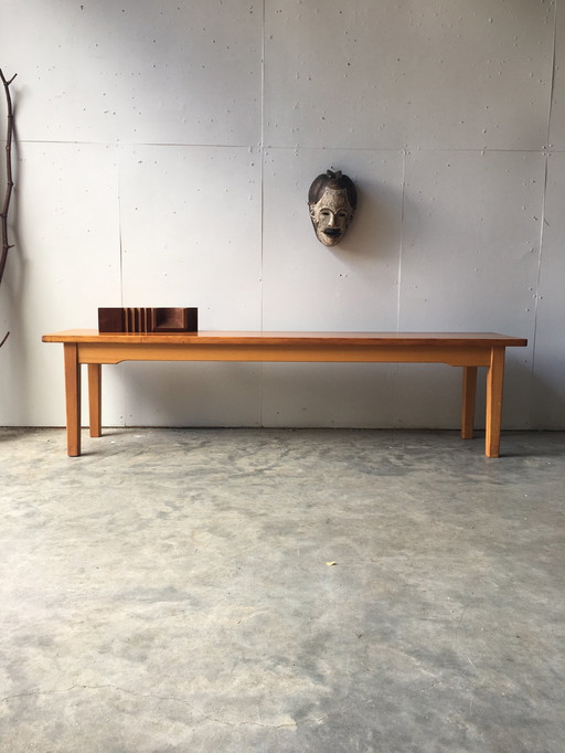 Midcentury Pine Bench