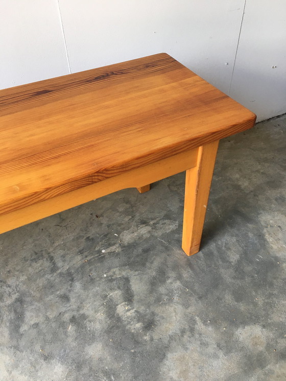 Image 1 of Midcentury Pine Bench