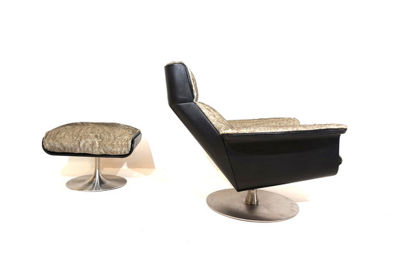Image 1 of Kaufeld Siesta 62 lounge chair with ottoman by Jacques Brule