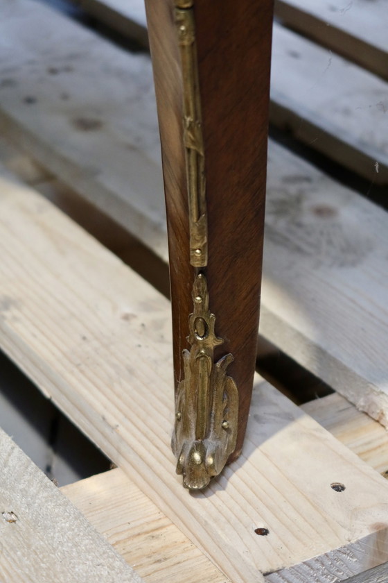 Image 1 of Tomb style chest of drawers with pink marble top