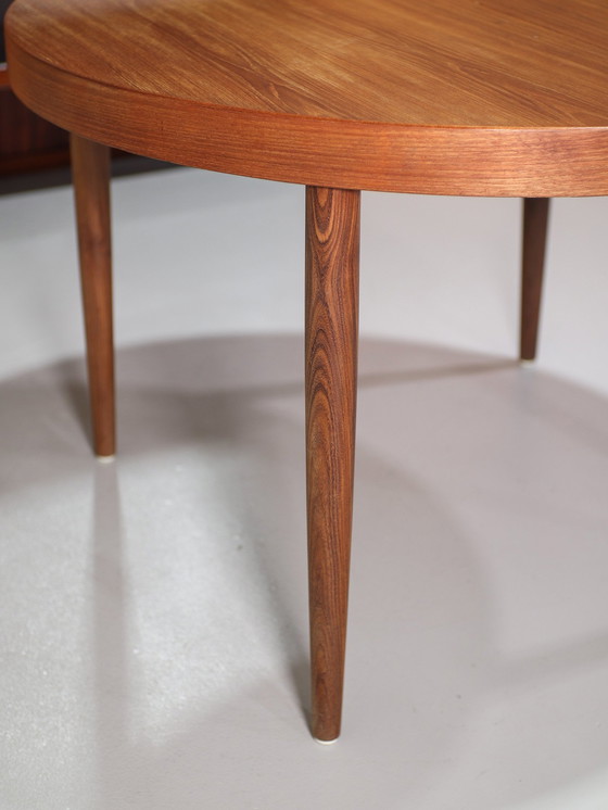 Image 1 of Round Dining Table Extendable Kai Kristiansen