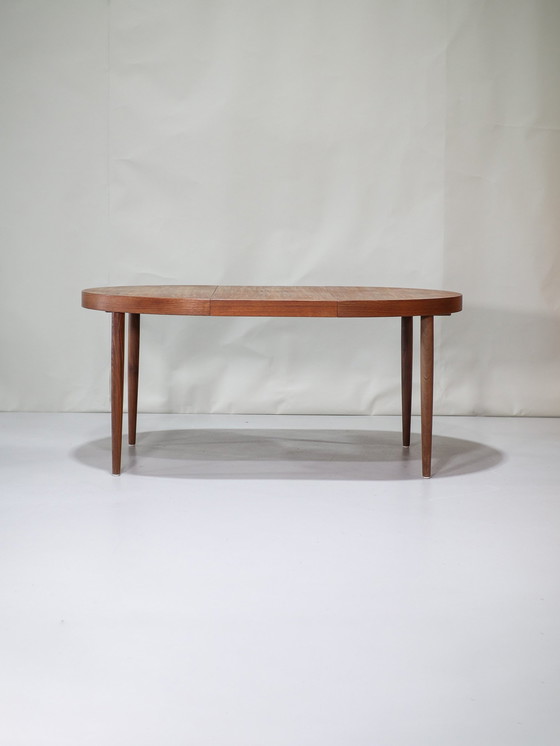 Image 1 of Round Dining Table Extendable Kai Kristiansen