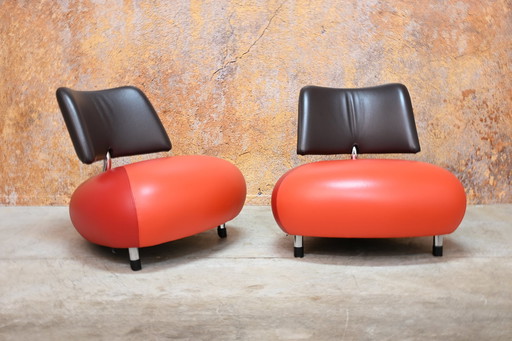 Iconic Leather Leolux Pallone Design Armchair (2 Available)