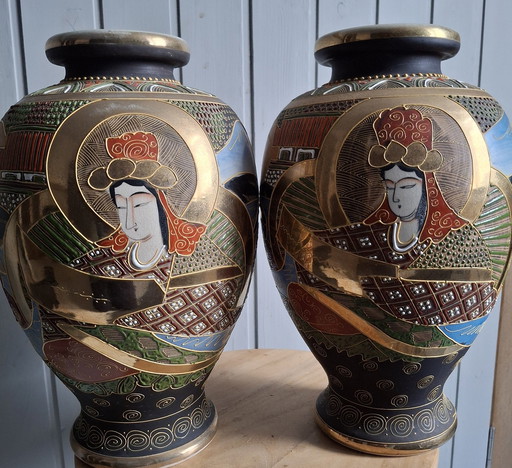 Satsuma Japanese Vases