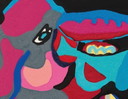 Toile de l'éléphant du cirque de Karel Appel
