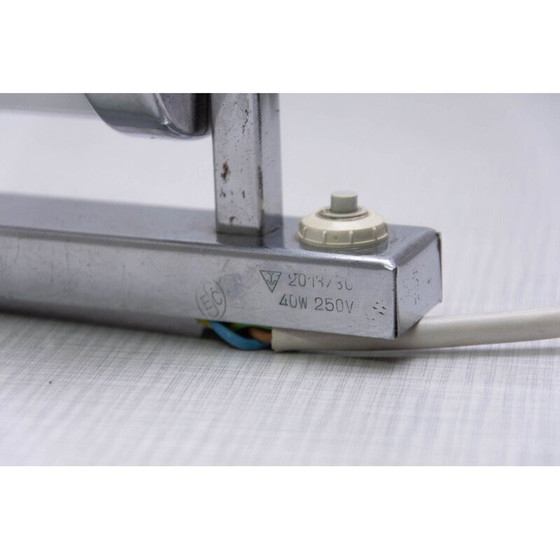 Image 1 of Lampada da parete Bauhaus vintage cromata, Cecoslovacchia 1950