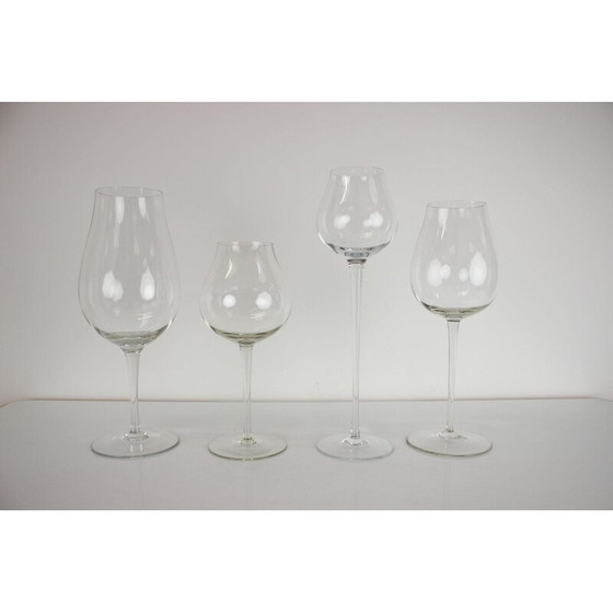 Image 1 of Set of vintage glass cups, Czechoslovakia 1960