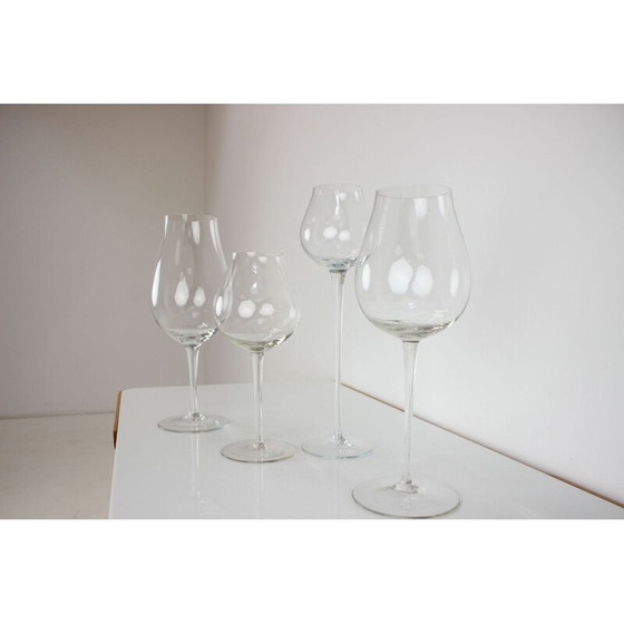 Image 1 of Set of vintage glass cups, Czechoslovakia 1960