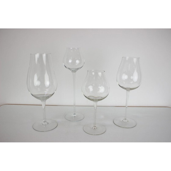 Image 1 of Set of vintage glass cups, Czechoslovakia 1960