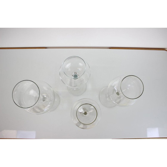 Image 1 of Set of vintage glass cups, Czechoslovakia 1960