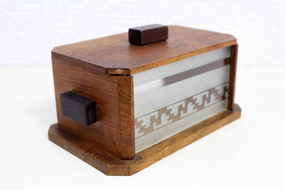 Image 1 of Art Deco Wood And Glass Box