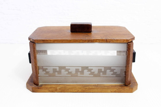 Image 1 of Art Deco Wood And Glass Box