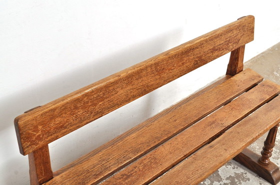 Image 1 of Antique Oak Bench