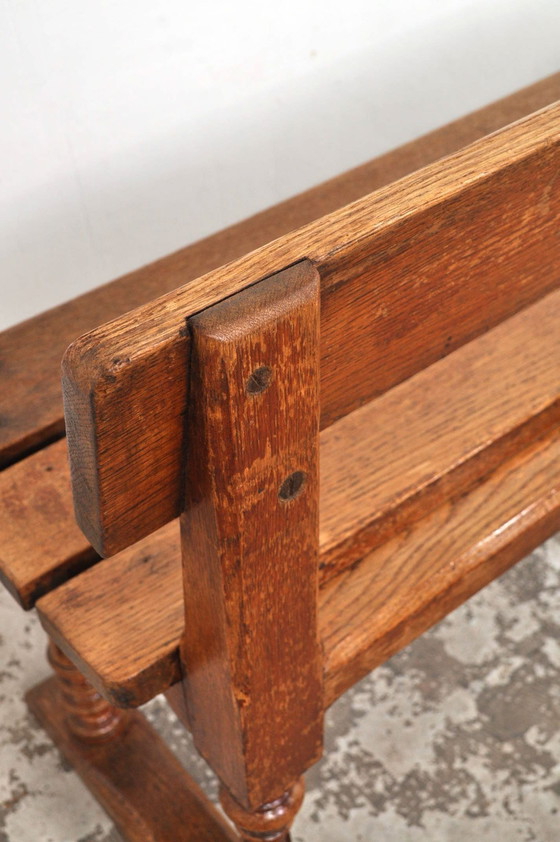 Image 1 of Antique Oak Bench