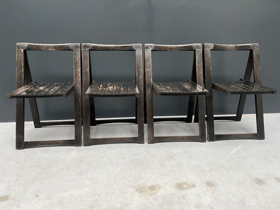 Image 1 of 4x Aldo Jacobsen Trieste folding chairs, 1960s