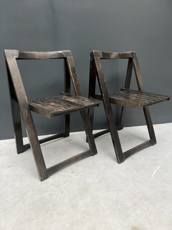 Image 1 of 4x Aldo Jacobsen Trieste folding chairs, 1960s