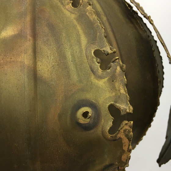 Image 1 of Brutalist brass lamp by Svend Aage Holm Sorensen, 1960’s