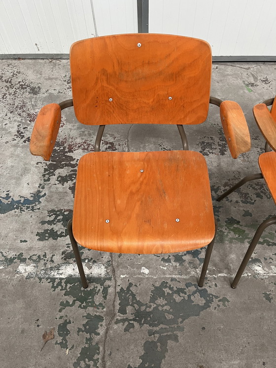 Image 1 of Set di 4 sedie industriali, Kho Liang Le per auto