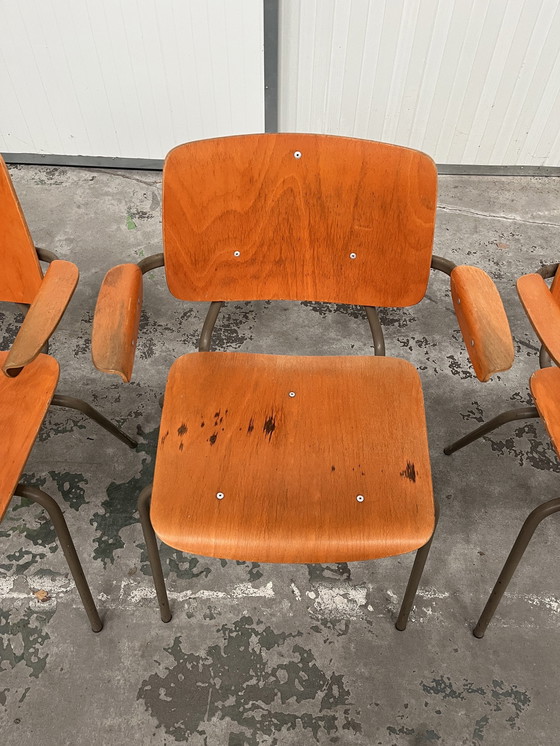 Image 1 of Set di 4 sedie industriali, Kho Liang Le per auto