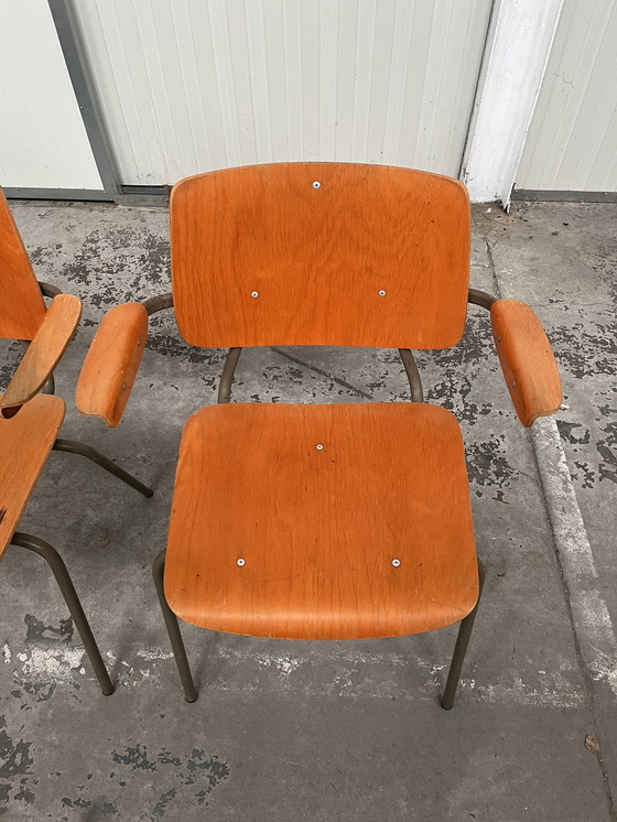 Image 1 of Set di 4 sedie industriali, Kho Liang Le per auto