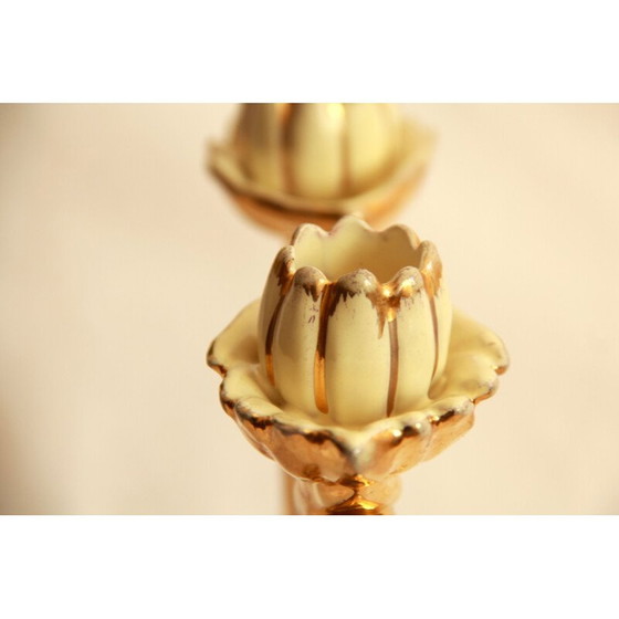 Image 1 of Vintage art deco ceramic candle holder, Italy 1940