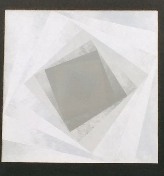 Image 1 of 80S Op Art Kinetic Print Barbara Lüdinghausen Vintage