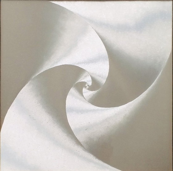 Image 1 of 80S Op Art Kinetic Print Barbara Lüdinghausen Vintage