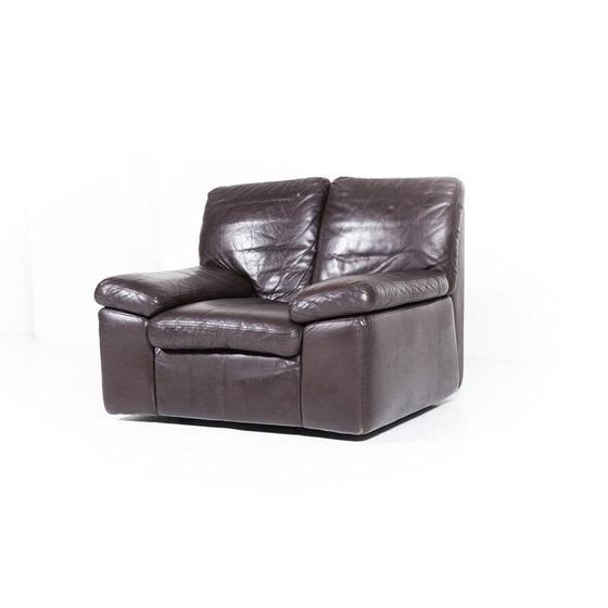 Image 1 of Vintage Italian leather Bonheur lounge chair by Titiana Ammannati & Giampiero Vitelli for Brunati
