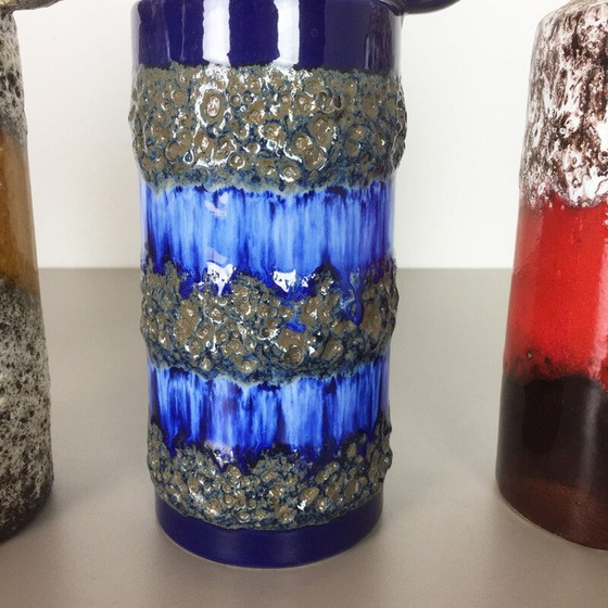 Image 1 of Set of 5 vintage porcelain vases by Scheurich, Germany 1970