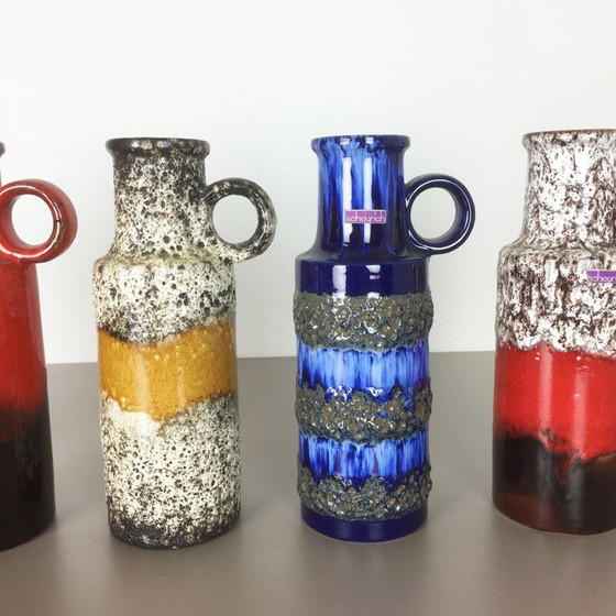 Image 1 of Set of 5 vintage porcelain vases by Scheurich, Germany 1970